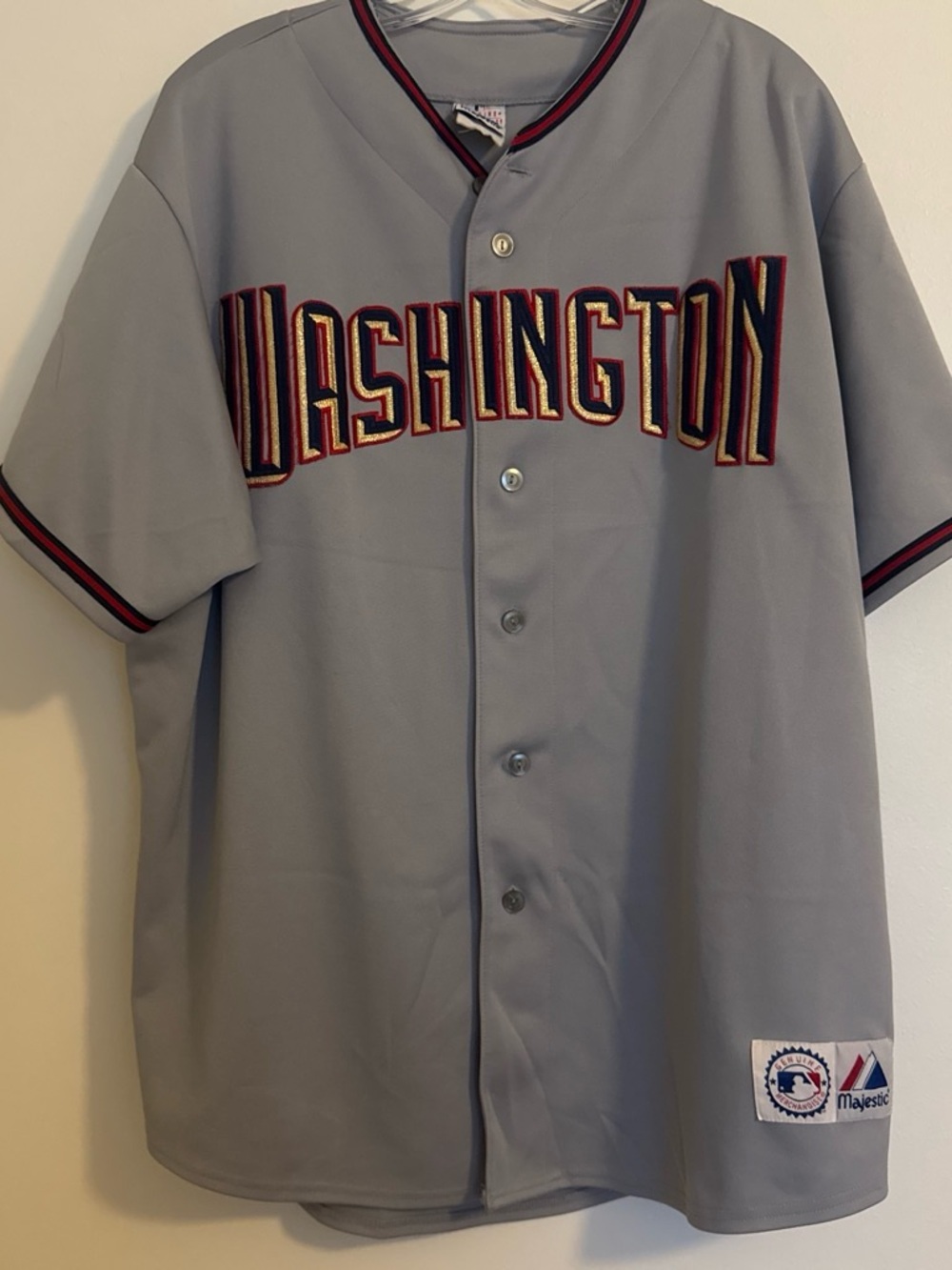 Vintage 2005-2008 Majestic Washington Nationals Gray Road Jersey MLB 2XL/3XL